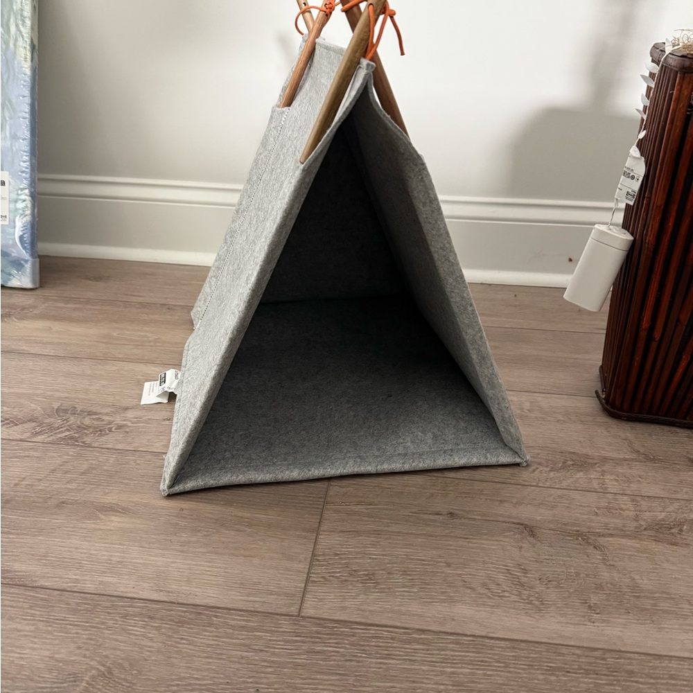 Gray Pet Teepee Tent